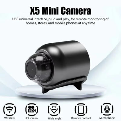 New X5 Mini Camera 1080P Clear Night Vision Lightweight Portable Premium Cams Motion Detection Wireless Surveillance Camera